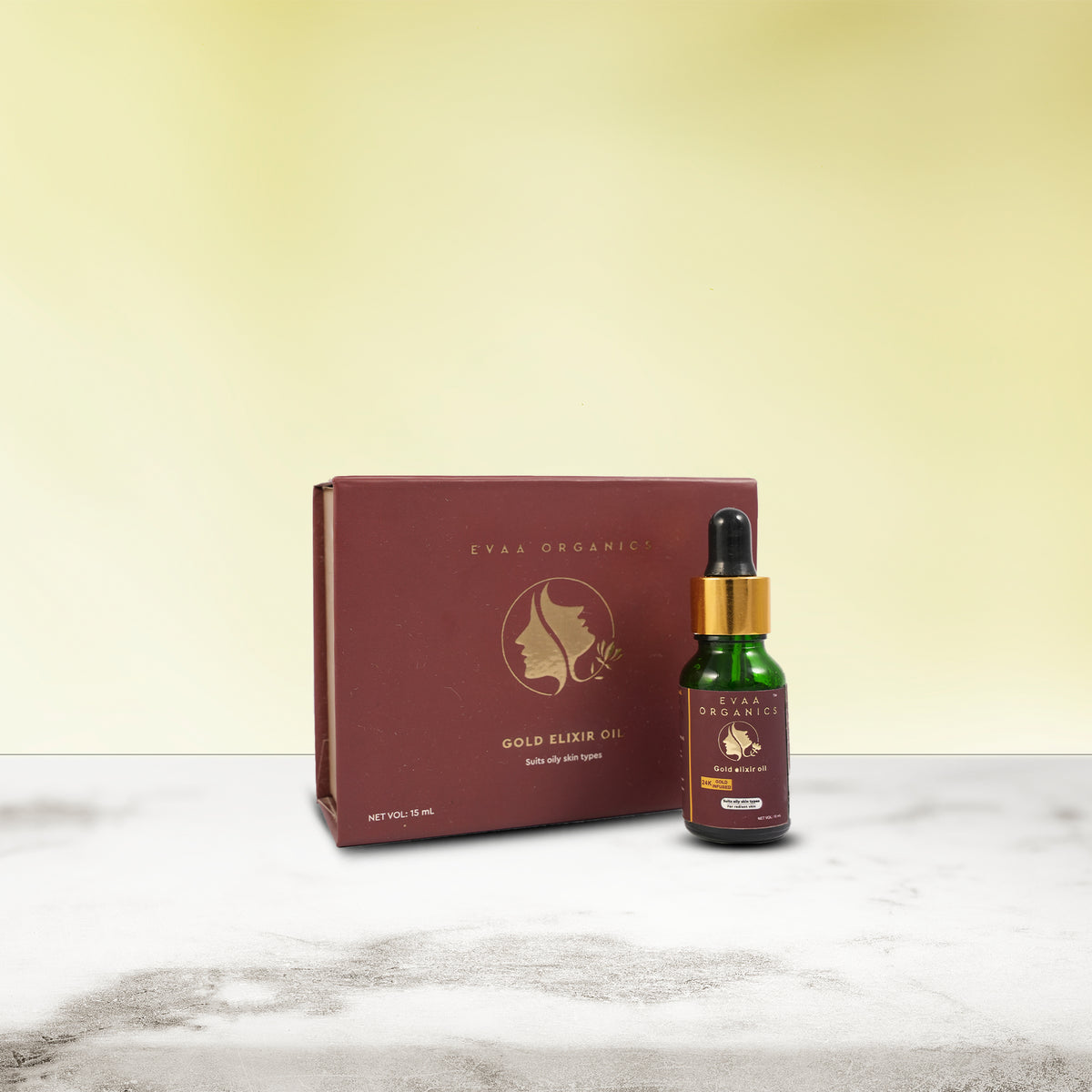 Non-comedogenic Gold Elixir Oil for oily and combination skin with natural glow